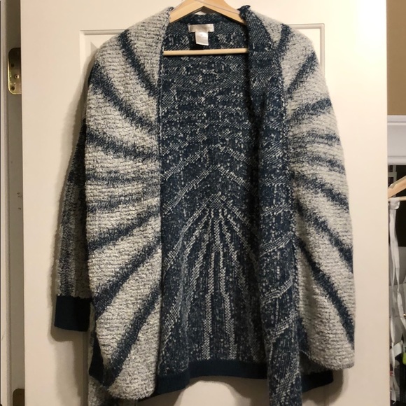 Small Petite Flying/Jealous Tomato Green/White Cardigan Sweater - Picture 2 of 7